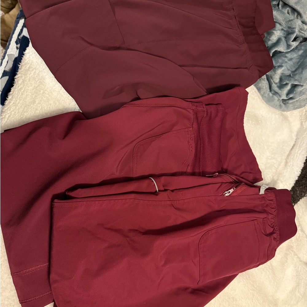 3 Maroon Scrub Pants - Medium
